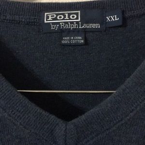 Polo cotton v neck sweatshirt xxl